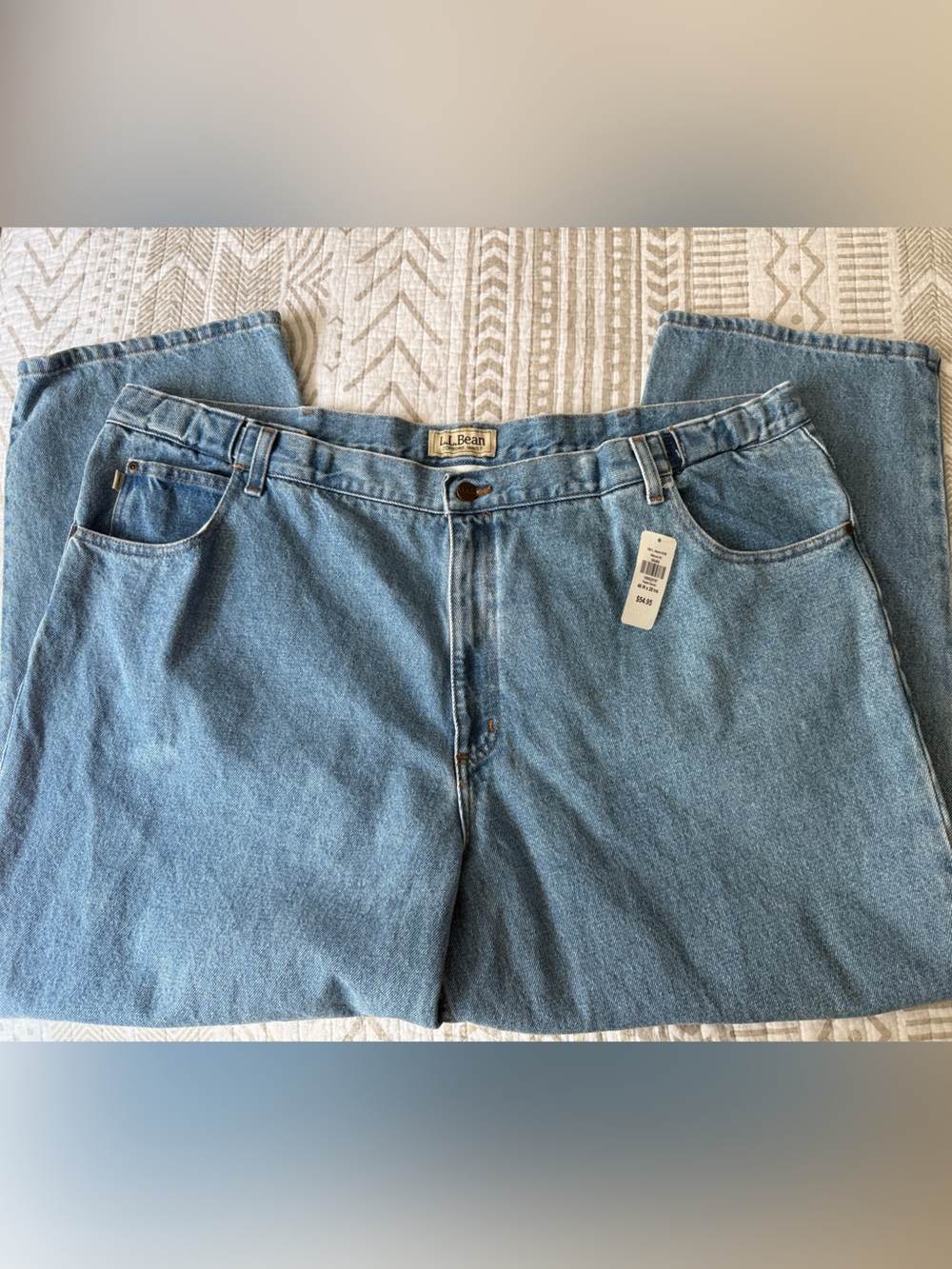 L.L. Bean Women's Light Blue Denim Jeans 46x28 NWT